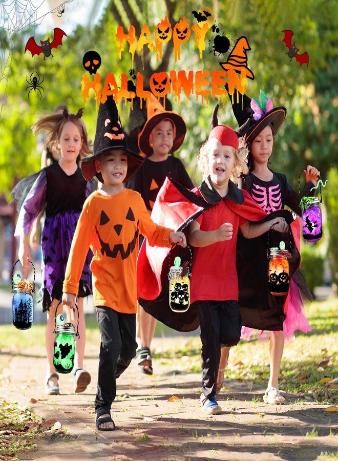 AuroTops Halloween Crafts for Kids,8 Pack Halloween Mason Jar Kit with Accessories for Kids DIY Kit,Art Activities Gifts for Kid Party Favors Decorations for Classroom,Trick or Treat Toy - Image 3